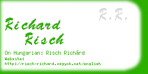 richard risch business card